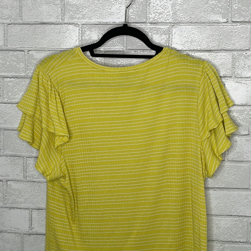 1. State Flutter Sleeve Striped Tee - Picture 8 of 11